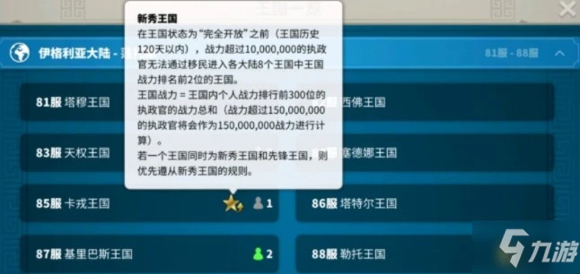 萬國覺醒新秀王國多久更新一次 新秀王國更新時間一覽