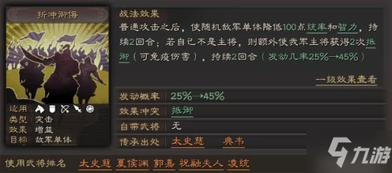 《三國志戰略版》折衝禦侮有用嗎 折衝禦侮戰法攻略