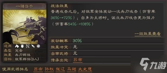 《三國志戰略版》一騎當千有用嗎 一騎當千戰法攻略