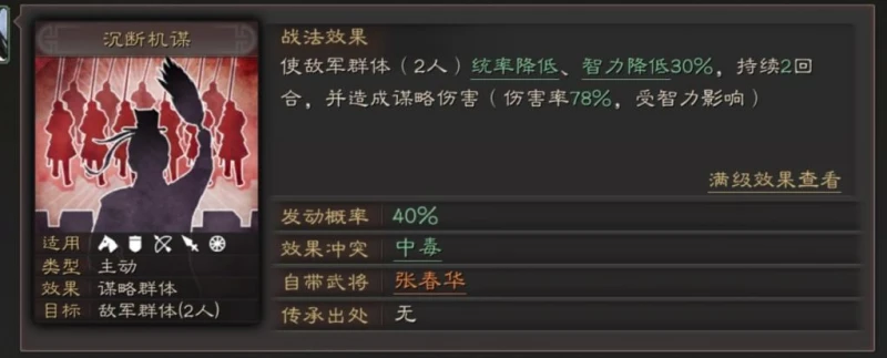 三國志戰略版五星張春華資料屬性一覽 張春華怎麼樣