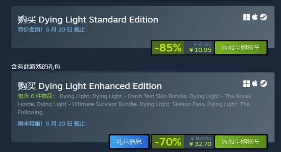 《消逝的光芒》玩家數量飆升330%！遊戲打折立大功