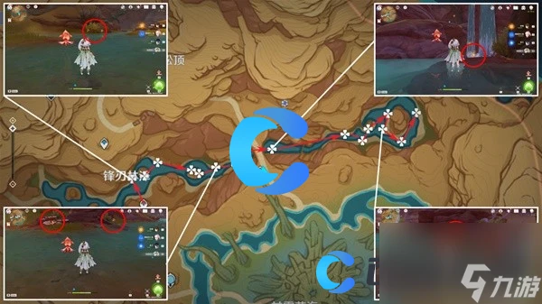 《原神》悼靈花分布圖