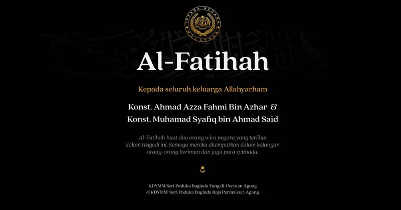 【蒙面男闖警局殺警】國家元首發文悼念殉職2警員