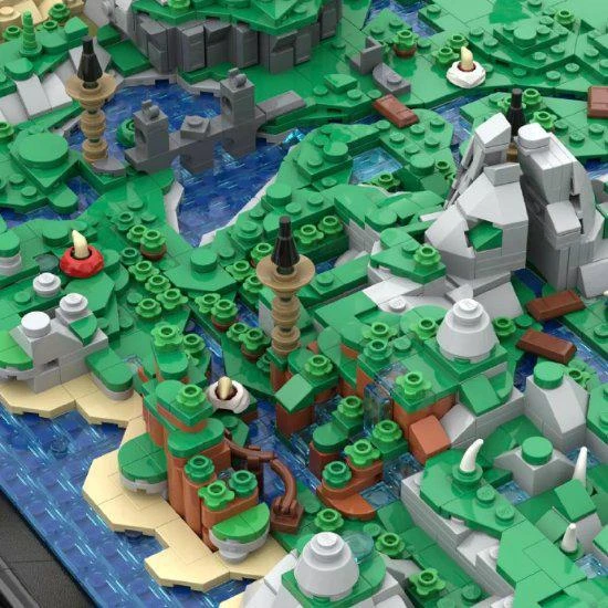 樂高大神！玩家用樂高積木自製《曠野之息》世界地圖