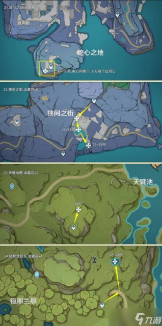 原神 素材之旅 冰霧花高效率長路線篇 85朵