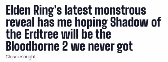 外媒：《老頭環》DLC新圖讓人希望它能成為血源2