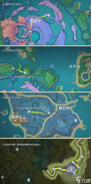 原神 素材之旅 電氣水晶高效率超長路線篇 160個