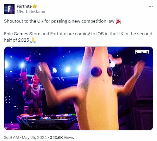 Epic開香檳：《堡壘之夜》宣布明年登陸英國iOS平台