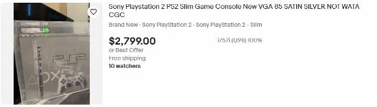 玩家在車庫中發現未拆封銀色PS2：最高值2800美元！
