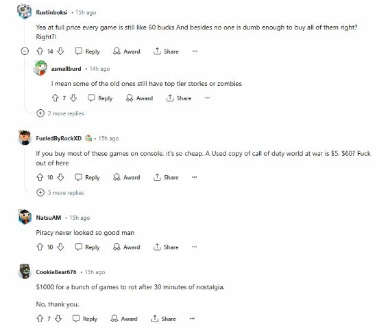 貴！玩家對近1000美元的《使命召喚》捆綁包表示不滿