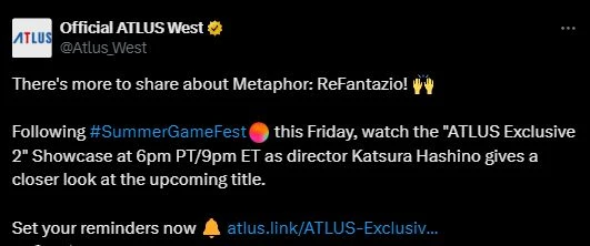 《暗喻幻想》特別節目公布：夏日遊戲節後還有新情報