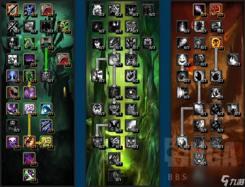 魔獸世界wlk痛苦術天賦雕文選擇