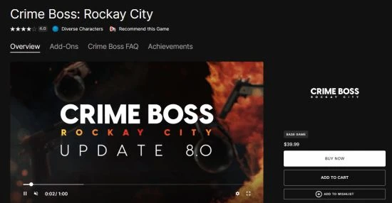 《法外梟雄滾石城》Steam售價公布:比Epic便宜一半