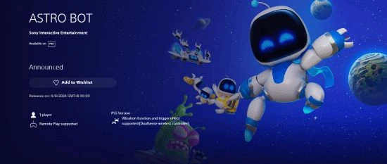 《宇宙機器人》預購今日開啟 各版本獎勵內容公開