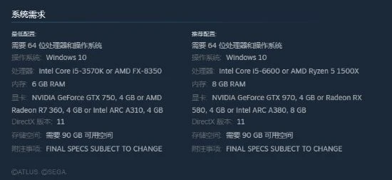 《暗喻幻想》PC配置需求公開：最低GTX750即可運行