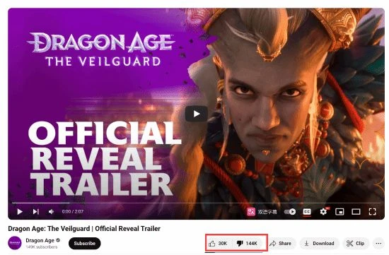 《龍騰世紀》預告獲14.4萬踩 迪士尼收購BioWare了？