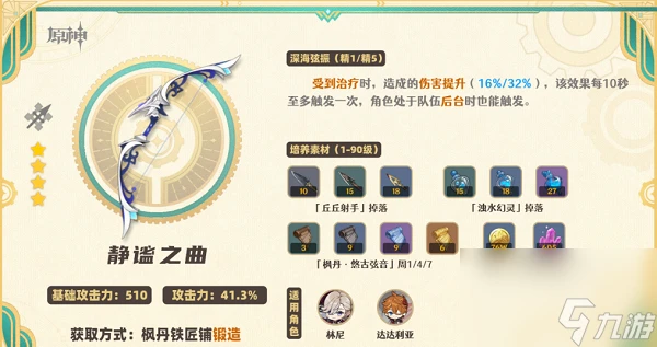 原神靜謐之曲武器怎麼樣 原神靜謐之曲武器效果解析