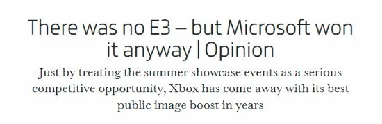 外媒：今年Xbox的發布會獲得了出色的品牌形象提升