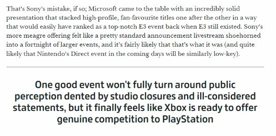 外媒：今年Xbox的發布會獲得了出色的品牌形象提升