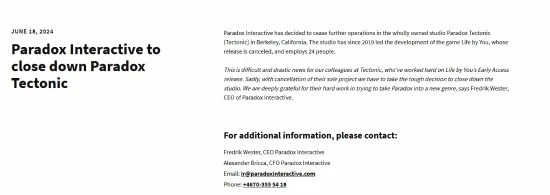 取消開發還不夠？類模擬人生新作開發商被P社關閉