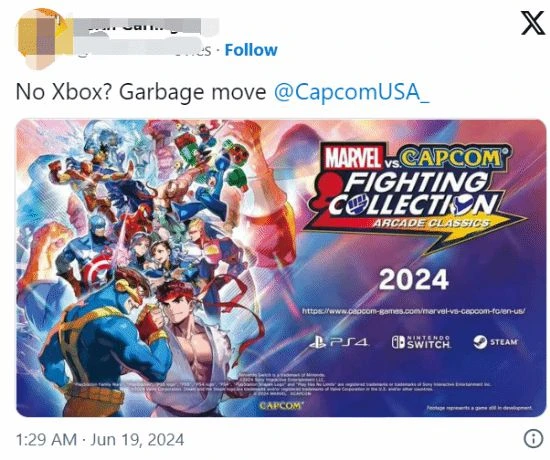 《漫威vs卡普空合集》Xbox獨不占 引發玩家強烈不滿