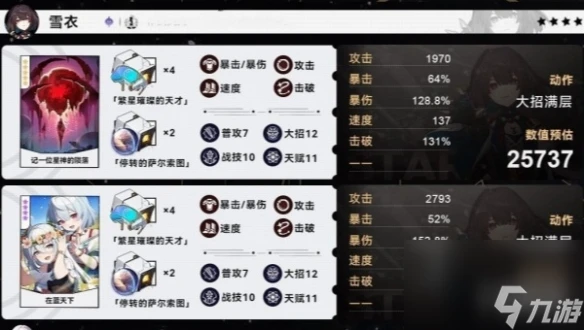 崩壞星穹鐵道雪衣畢業面板介紹