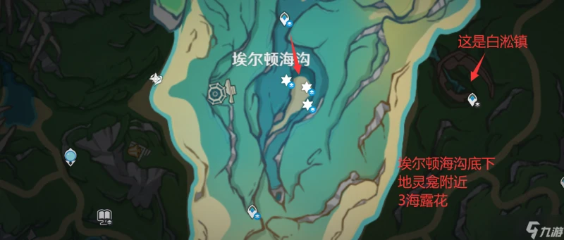 原神 V4.7攻略   希格雯突破材料   海露花採集 水下部分