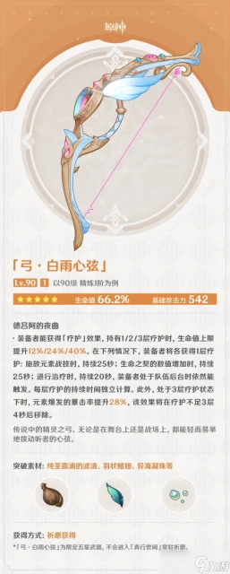 原神白雨心弦武器介紹