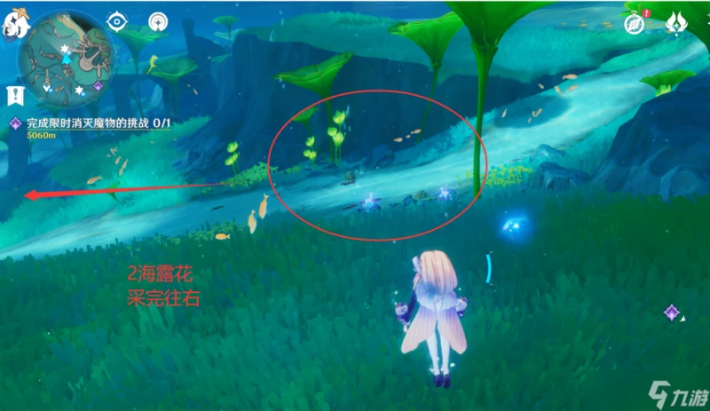 原神 V4.7攻略   希格雯突破材料   海露花採集 水下部分