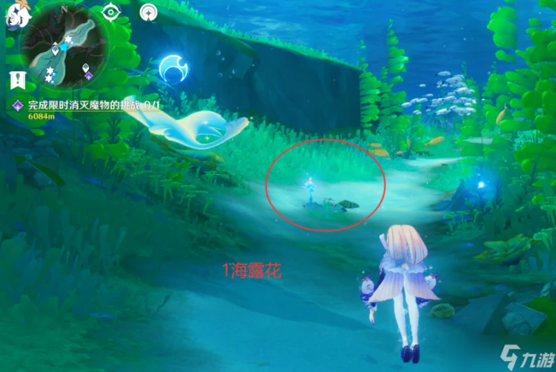 原神 V4.7攻略   希格雯突破材料   海露花採集 水下部分