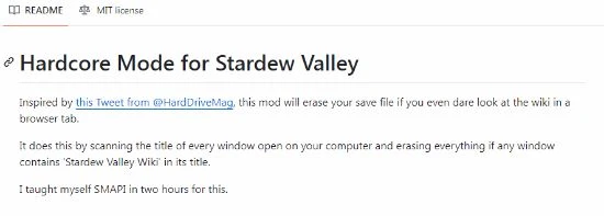 洋蔥新聞成真！星露谷最硬核的Mod：查百科自動刪檔