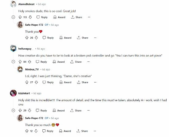 極具創意！玩家將廢棄PS4手柄製成《TLOU2》藝術品