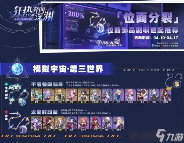 崩壞星穹鐵道2.1位面分裂三倍活動飾品適合誰 位面分裂300%活動飾品刷取推薦攻略