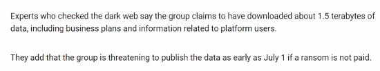 FS社母公司遭黑客竊取約1.5TB數據！被威脅支付贖金