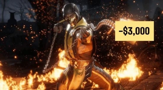 玩家參與真人快打錦標賽贏565美元：但又賠3000美元