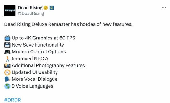 《喪屍圍城RE》新特性公開！4K60幀 NPC的AI改進等