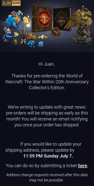 可以準時上線了!《WOW》新擴展實體豪華版本月發貨