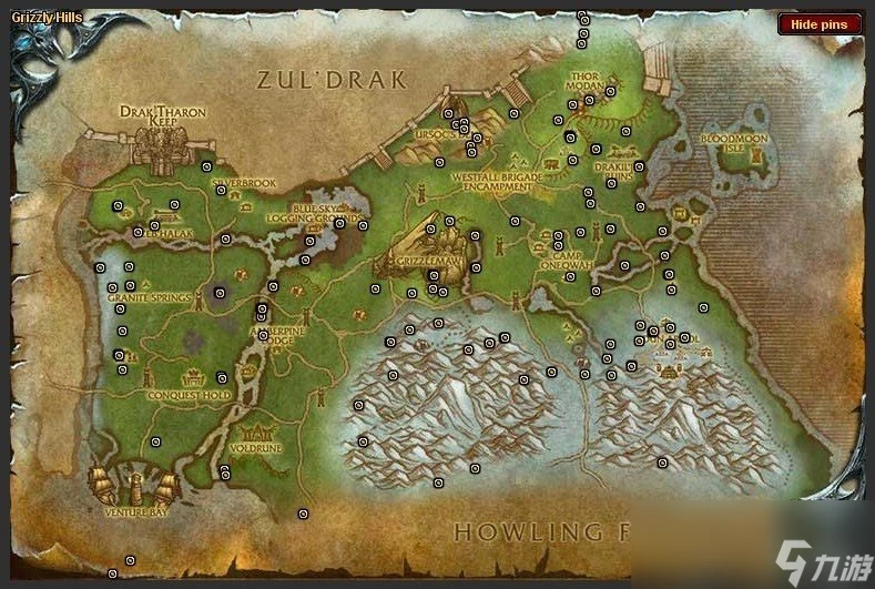 魔獸世界諾森德礦點在哪裡