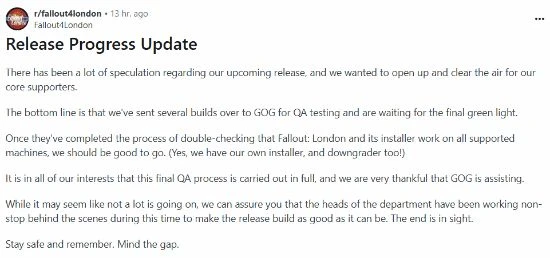 《輻射4》資料片級MOD即將發布！正進行QA測試