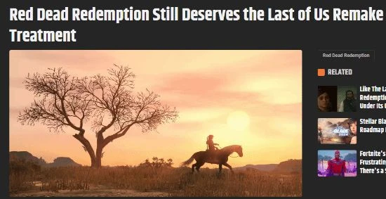 外媒：初代《大鏢客》理應像美末一樣得到完全重製