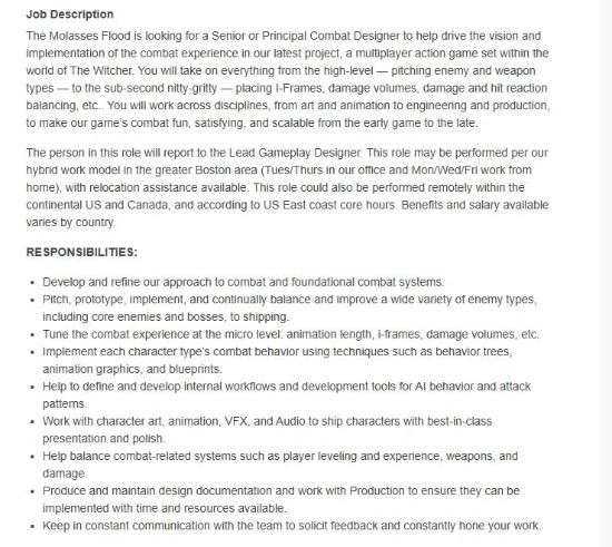 招聘信息暗示 《巫師》衍生作將是多人動作遊戲