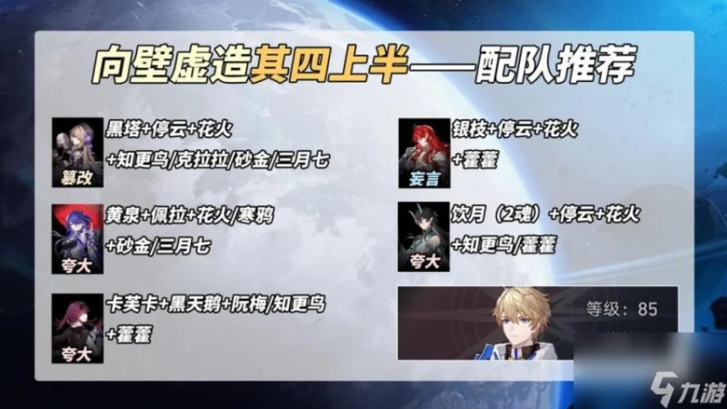 星穹鐵道2.3向壁虛造其四上半配隊推薦 向壁虛造其四上半打法攻略