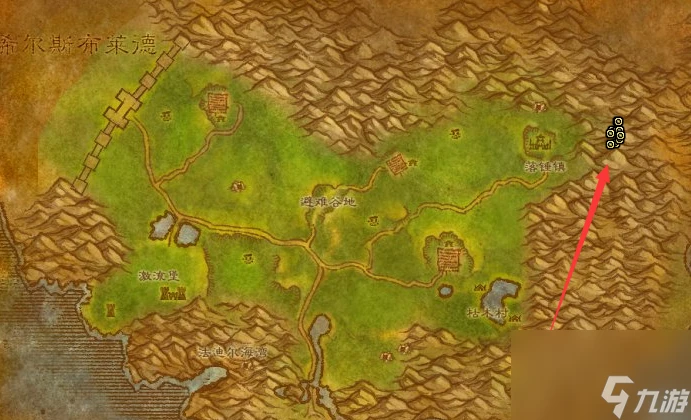 魔獸世界阿拉希高地礦點分布圖