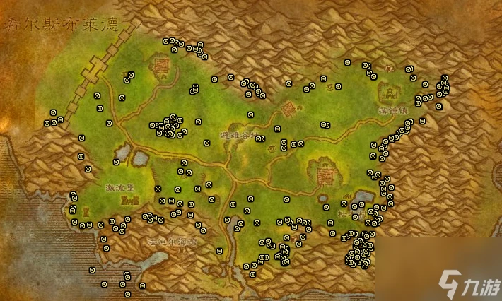 魔獸世界阿拉希高地礦點分布圖