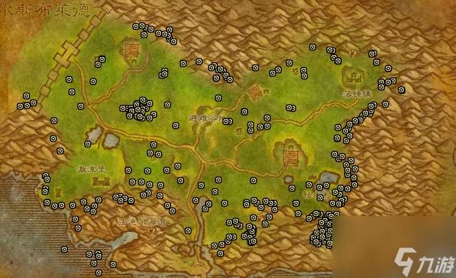 魔獸世界阿拉希高地礦點分布圖