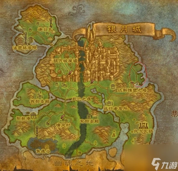 魔獸世界永歌森林地圖在哪