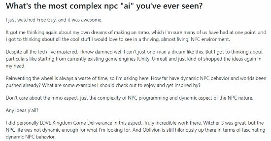 離現實又近了一步：你認為哪款遊戲NPC的AI最複雜？