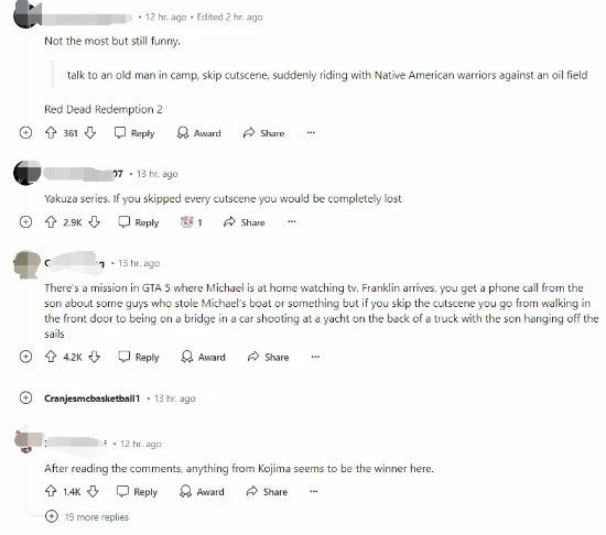 外網熱議：哪些遊戲最好別跳過過場動畫 不然會玩不懂