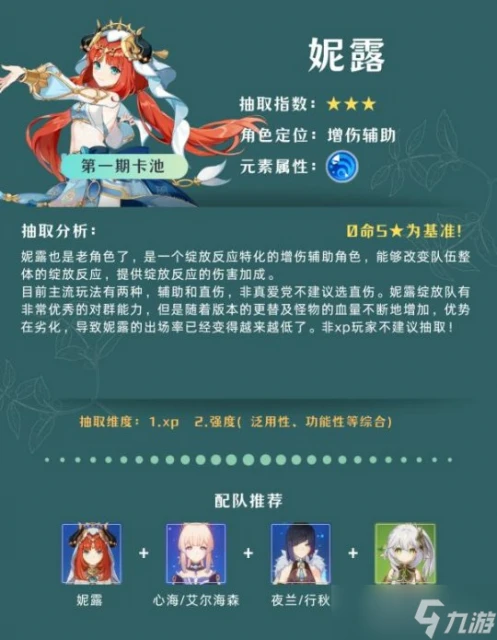 原神 V4.8攻略   卡池角色解析