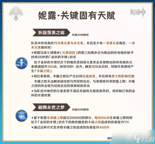 原神 V4.8攻略   妮露攻略·機制 養成 配隊